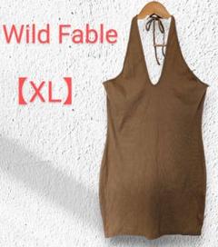 Wild Fable　タンクトップ　【XL】　ホルターネック　ブラウン