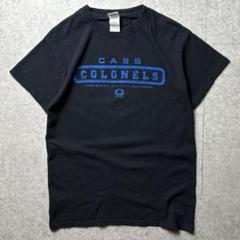 GILDAN 半袖Tシャツ　スクールロゴ　スポーツチーム　シンプル　黒　S