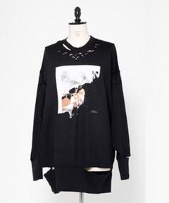 「美品」 JULIUS/ユリウス ダメージスウェット オーバー トレーナー 春服 美品」 JULIUS/ユリウス ダメージスウェット オーバー