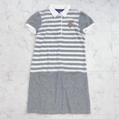 BEAMS GOLF ポロシャツワンピース パイル ボーダー S ゴルフウェア