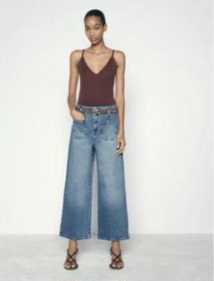 ☆ドイツ発*ZARA*新作*ワイドレッグクロップドデニム/WH☆ ☆ドイツ発*ZARA*新作*ワイドレッグクロップドデニム/DB☆ (ZARA