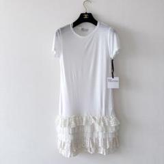 RED VALENTINO カシミヤ混 裾レース ワンピース 44 グレー系 セール】 レースコンビ2wayキャミワンピース （ロング・マキシ丈