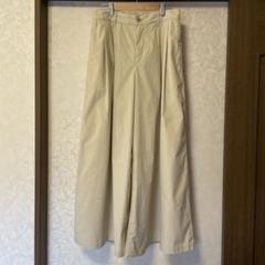 無印良品　フレアワイドパンツ　ベージュ