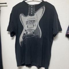 NIRVANA ニルバーナ　ロゴ　ギターTシャツ　赤　Lサイズ NIRVANA ニルバーナ ロゴ ギターTシャツ 赤 Lサイズ - メルカリ