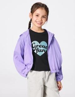 GU　GIRLS　UVカットフルジップパーカ　パープル