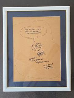 コミック「ポパイ」原作者Bud Sagendorfさんのサイン 1967年　原画 コミック「ポパイ」原作者Bud Sagendorfさんのサイン 1967年