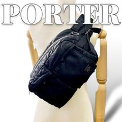 PORTER ブラック ボディバッグ メンズ ナイロン 8225