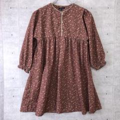 BEAMS:mini キッズ レトロ 古着 小花柄 コーデュロイワンピース