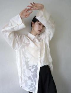 Lumire / シアーフラワージャガードオーバーシャツ