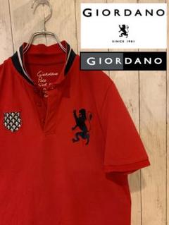 【giodano POLO】ビッグロゴ 赤 POLO (м)