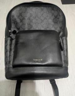 COACH ブラックレザーリュック F38755 コーチ リュック アウトレット メンズ COACH F38755 QBMI5
