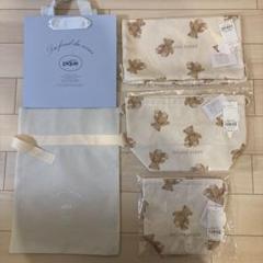 新品⭐︎gelatopique ベア柄　巾着3点セット
