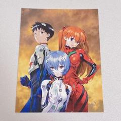 エヴァンゲリオン 貞本義行 描き下ろし ポストカード 綾波レイ アスカ 350