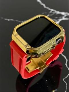 Apple Watch 46mm ラバーバンドベルト & カバーケースセット@t