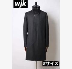 美品wjk ダブルジェーケーチェスターコートロングウールグレー