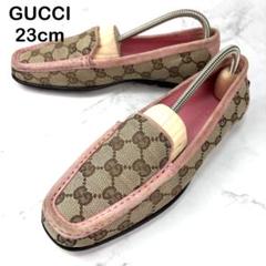 【美品】GUCCI フラットシューズ GG 柄キャンバス 3173_1.jpg