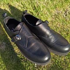 TAKEO KIKUCHI ブラック厚底ローファー 　Size25〜26程度