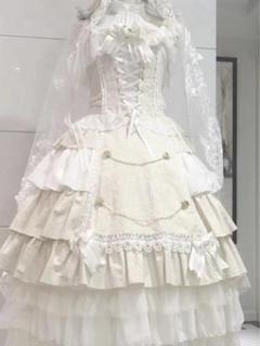 Sweet devilジャンパースカート オフ白×オフ白 Sweet devilジャンパースカート オフ白×オフ白