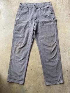 雰囲気系 Carhartt ダブルニー ペインターパンツ ダブルニー グレー USA製 carharttカーハート ダブルニー ダック地 ペインター