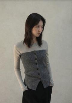 mixed tube knit | OHOTORO