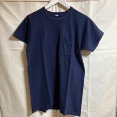 70s 80s ヴィンテージ　ポケTシャツ　ネイビー