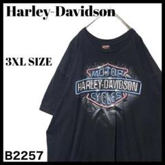 古着 ハーレーダビッドソン ネオン ビッグロゴ Tシャツ 超ビッグサイズ 3XL