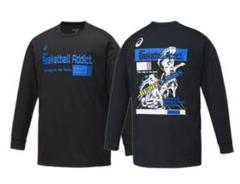 アシックス　Jr.プリントTシャツLS「BASKETBALL ADDICT」