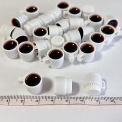 30個 コーヒー入りカップ01 ミニチュア ドールハウス ハンドメイド