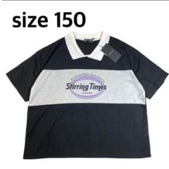︎【size 150】 新品未使用　プリントポロシャツ　オーバーサイズ