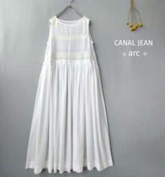 CANAL JEAN 】arc ◢インド綿刺繍ワンピース 美品 - メルカリ