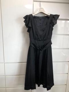 FRAGILE フラジール ノースリーブカシュクール美ワンピース 紺×白 38 FRAGILE フラジール ノースリーブカシュクール美ワンピース 紺×白 38