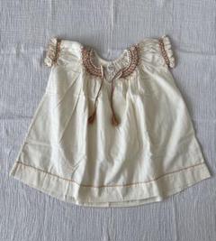 apolina クリーム色 刺繍入り 半袖ワンピース 5-7y apolina mya dress花柄刺繍ワンピース 5-7y - メルカリ