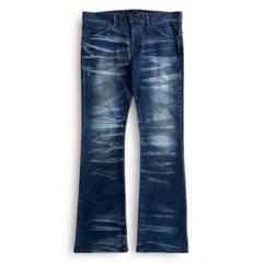 00s y2k 鬼ヒゲ ストレッチ フレアデニム お兄系 グランジ