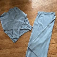 UNIQLO スムースコットン クルーネックセーター スカートセット