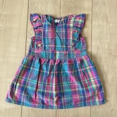 Combi mini コンビミニ　チェック柄ワンピース　女の子80