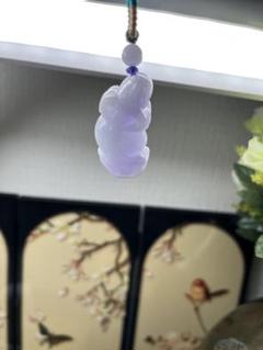 ✴️ 貔貅　タンザナイト　ラベンダー翡翠　天然石　ヒスイ　ジェイド　翡翠 cat_hisui_lavender_bracelet_48