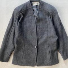 【極美品】★jun ashida　ノーカラー　総柄　シルクジャケット　Ｌ jun ashidaジャケット