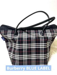 Burberry Blue Label/舟形ミニトートバッグ お歳暮・冬ギフト特集2025 BLUE 美品✨BURBERRY LABEL トート