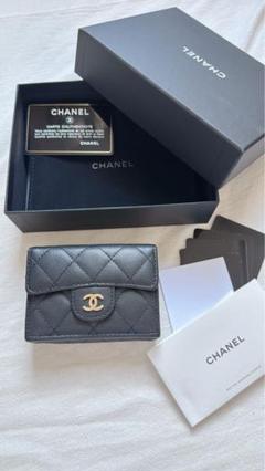 CHANEL 三つ折り財布 ギャランティ 箱有 - メルカリ