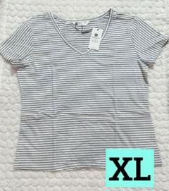 【NORA TWIPS】半袖 ボーダー Tシャツ Vネック レディース