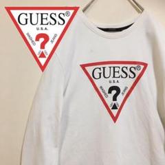 GUESS ゲス トライアングル　ビッグロゴ　スウェット　メンズＬ　トレーナー