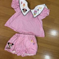ミニーマウス・デイジーダック刺繍ベビー服、キッズ服、セットアップ95 女の子