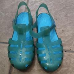 Crocs キッズサンダル ブルー　　C13 19㎝