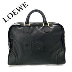 LOEWE ロエベ アマソナ ハンドバッグ 本革 レザー ブラック 黒 ロゴ刻印