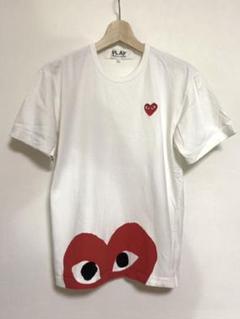 【値下げ】PLAY COMME des GARÇONS 裾赤ビッグハートTシャツ