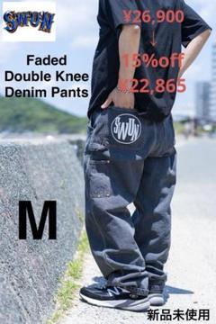 新品 S.W.U.N デニム パンツ Double Knee ワイド Denimのサムネイル