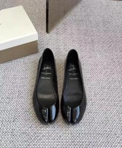 Christian Louboutin X mm6 ブラック バレエシューズ36 Christian Louboutin X mm6 ブラック バレエシューズ36