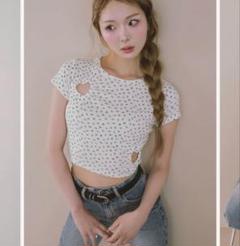 ダーリッチ ハートオープンフローラルTシャツ - メルカリ