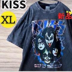 新品未使用KISSキスヘヴィメタルヴィンテージ加工ロックバンドTシャツ2733