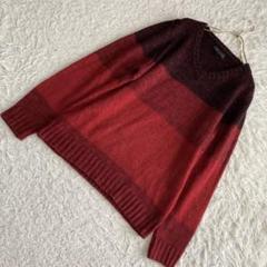 in the attic ニット レッド M カジュアル 上品 着回し オシャレ